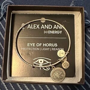 Alex and Ani Silver Eye of Horus Bangle